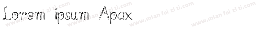 Lorem ipsum Apax字体转换